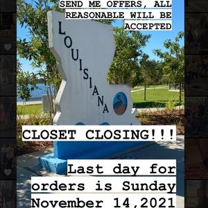 LAST DAY FOR OPEN CLOSET